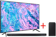 Samsung 75” CU7000 4K UHD Smart TV &amp; Samsung 3.1.2ch Q-Series Soundbar HW-Q600C - Click for more details